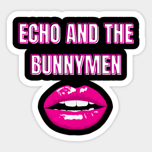 echo and red lips Sticker